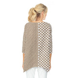 Mixed Polka Dot Tunic - C1062T-BRN