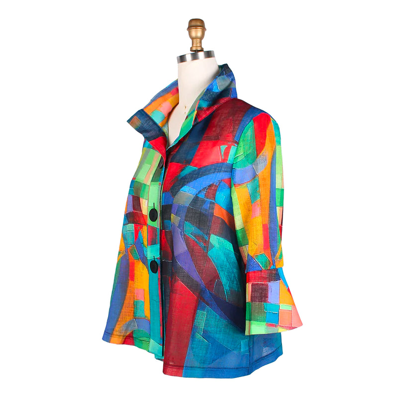 Damee Brushstroke Colorblock Flannel Jacket - 4853-MLT - Sizes L & XL Only!