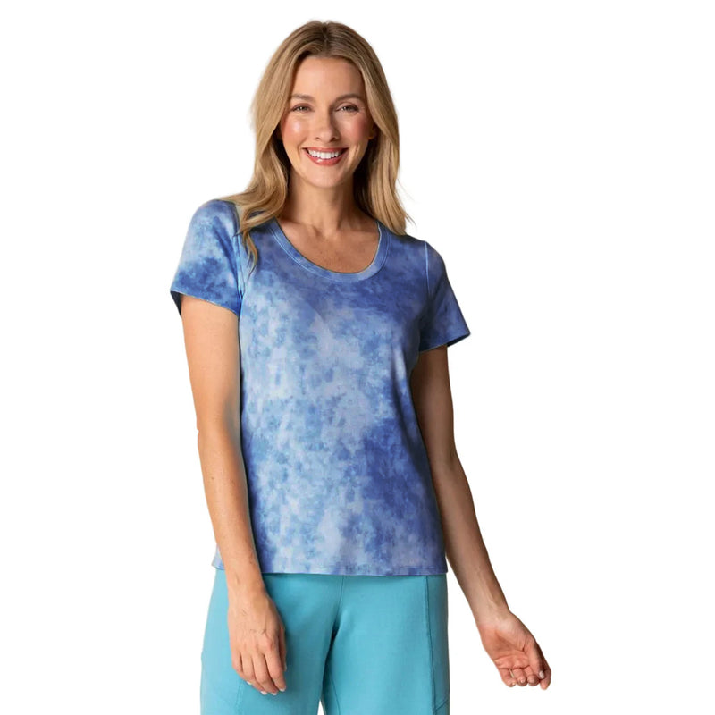 Cozy Rib Marble Short Sleeve Tee - 17010