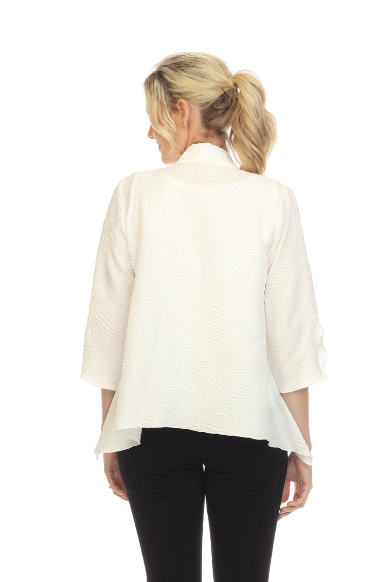 Textured Lightweight Toper Cardigan in White - 5741J-WT