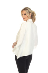 Textured Lightweight Toper Cardigan in White - 5741J-WT