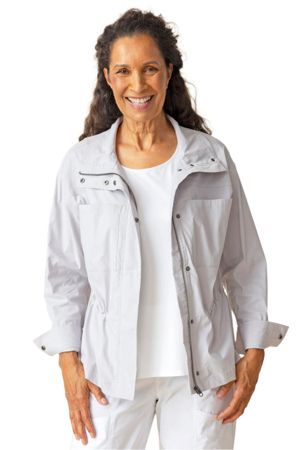 Cool Tech Utility Jacket in Smoke - 17946-SMK