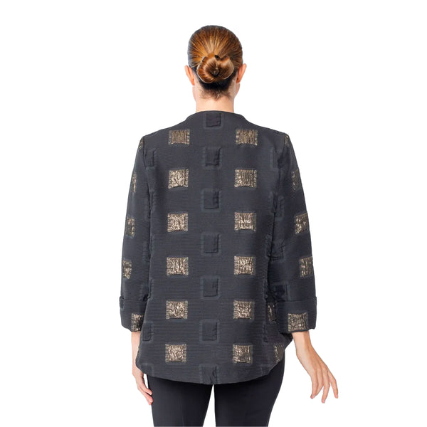 IC Collection Square Metallic Jacquard Jacket - 5077J