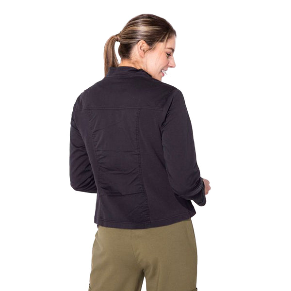 Sun Washed Cotton Jacket in Black - 42641-BLK