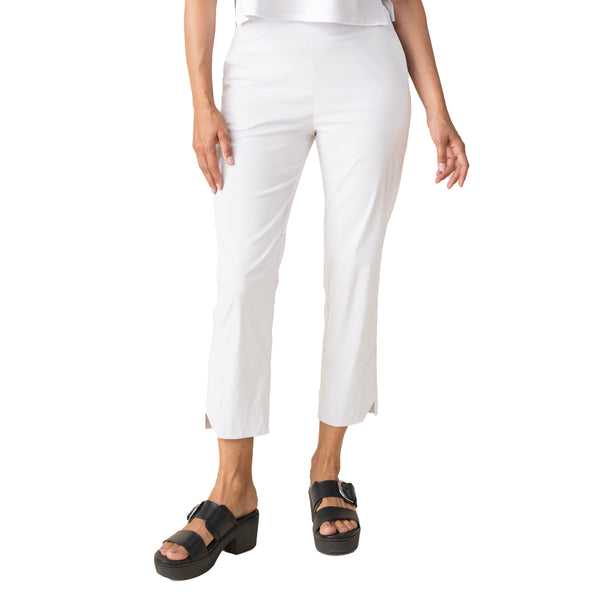 Cool Tech Easy Crop Pant in White - 17962-WHT