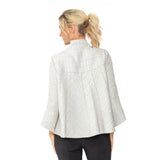 Textured Tulip Sleeve Jacket in Taupe - 6990J-TP