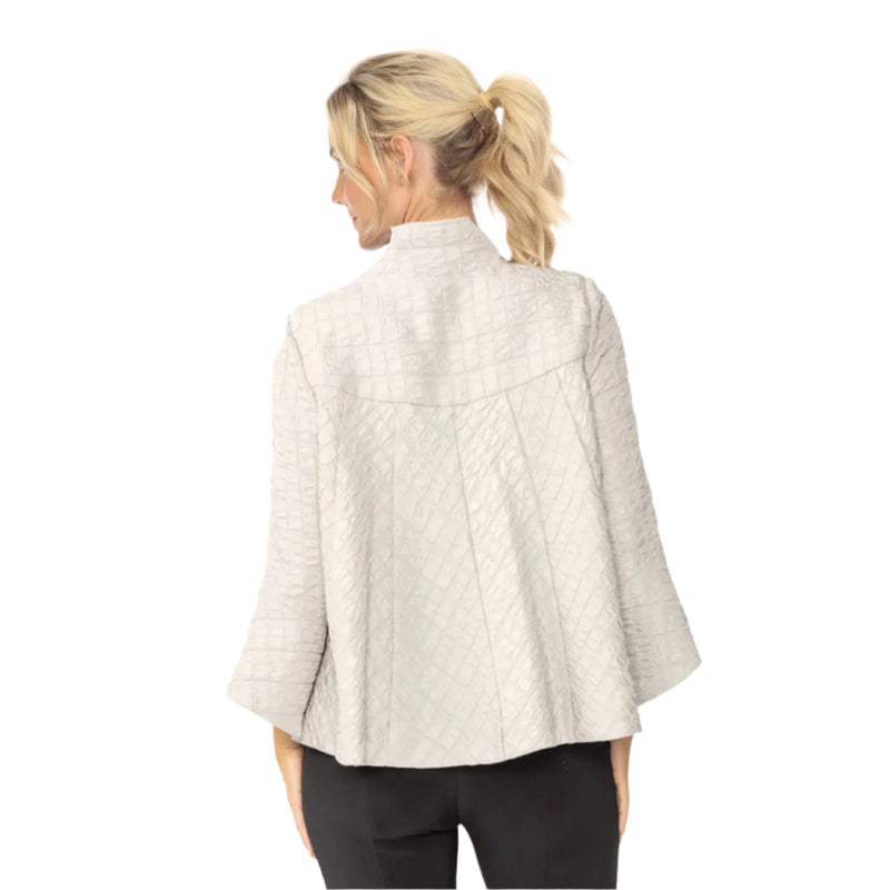 Textured Tulip Sleeve Jacket in Taupe - 6990J-TP