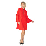 Bow Sleeve High Collar Jacket/Dress in Red - 4747J-RD