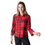 "Girl Gone Plaid"- Pocket Shirt in Apple - 40790-APL - Size XL