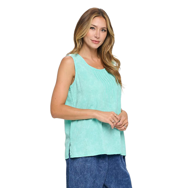 Mineral Wash Cotton Tank in Aquatic - V304-AQ