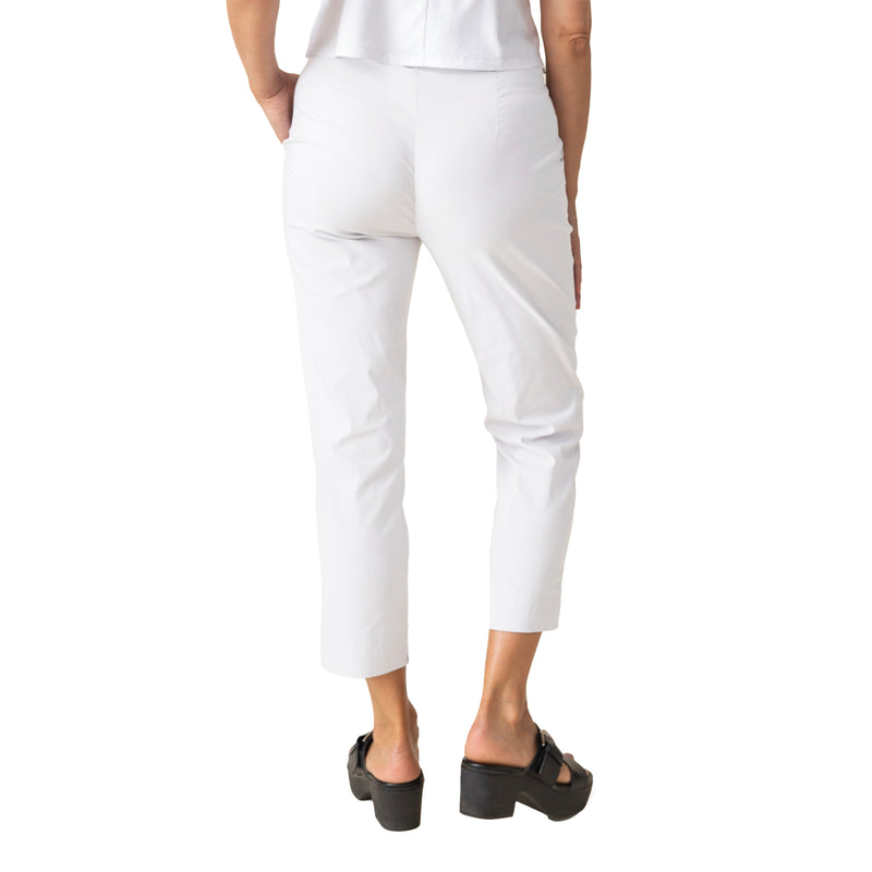 Cool Tech Easy Crop Pant in White - 17962-WHT