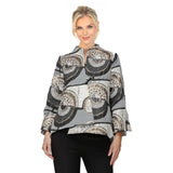 Asymmetric Metallic Brocade Jacket - 7762J