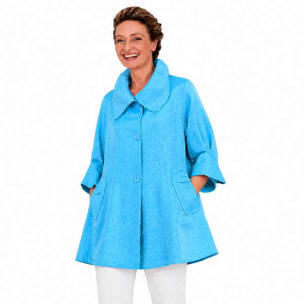 Solid Swing Jacket in Sky Blue - 200-SKY