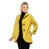 Techno Knit Sculpted Button Jacket in Mustard - 7509J-MST