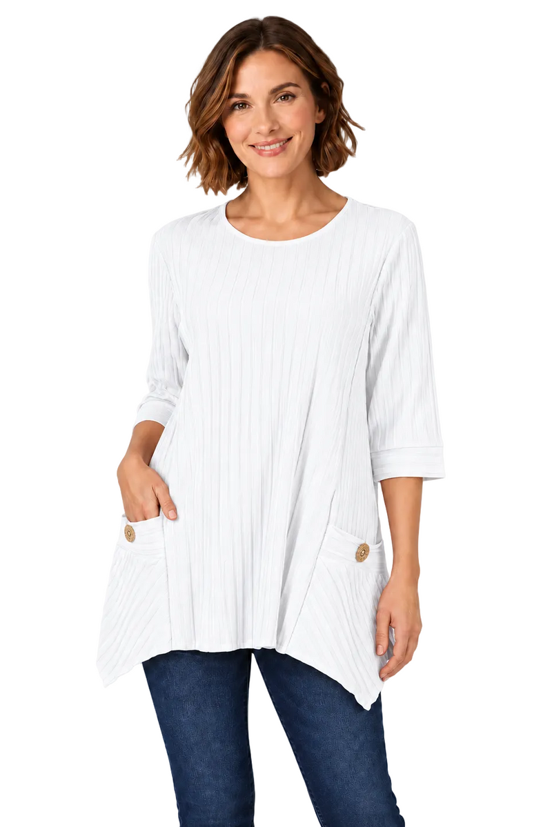 Textured Ribbed Cotton Tunic - CS330