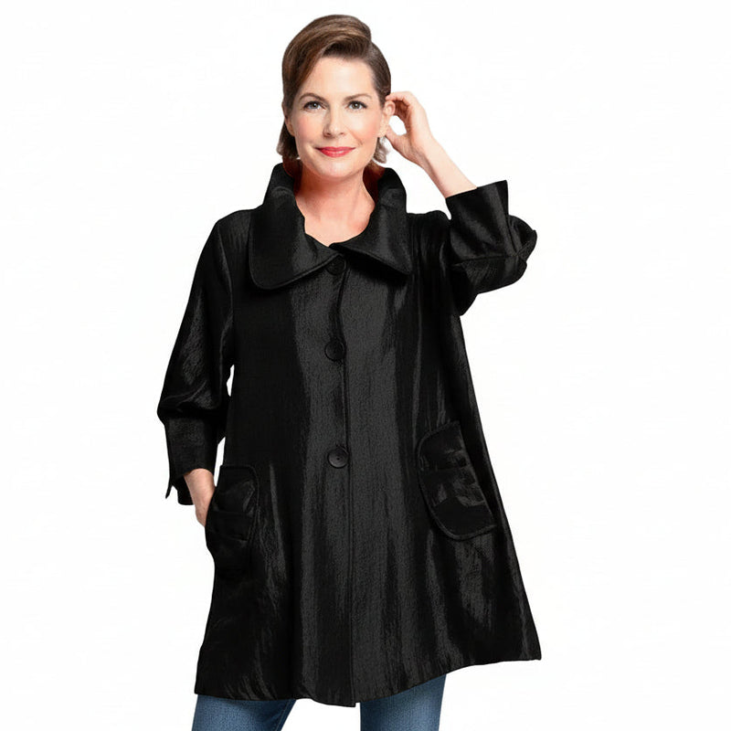 Solid Swing Jacket in Black - 200 -BK
