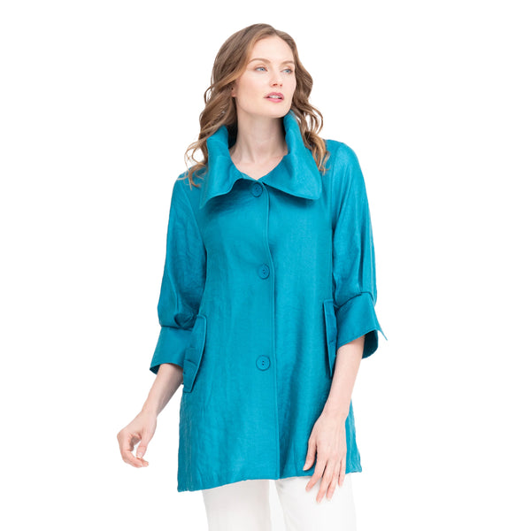 New Color! Solid Swing Jacket in Teal  - 200-TL