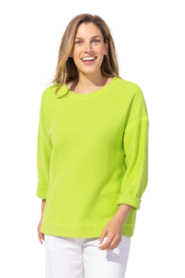 Cool Breeze Cotton Terry Pullover in Daiquiri - 20015-DAQ