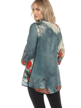 Exquisite Blossom & Dragonfly Print Blouse - 2030BMDM