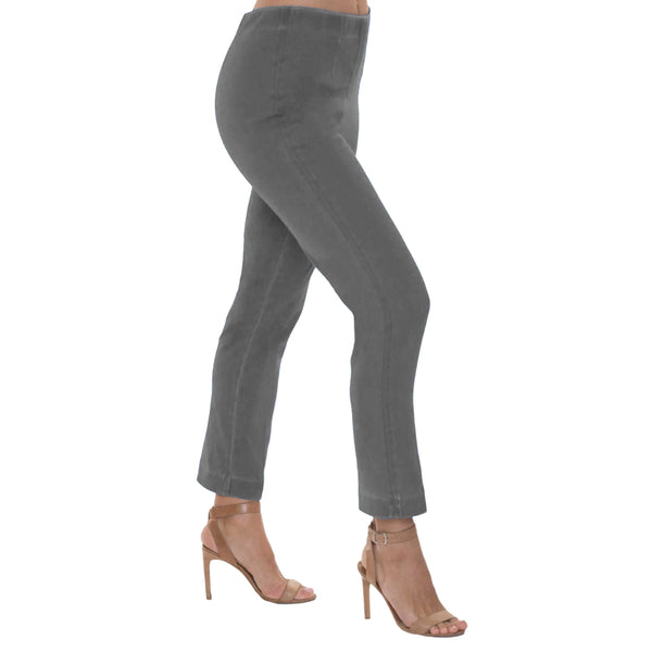 "Sasha" Pull-On Straight Leg Pant in Anthracite Denim - SAS-ADNM - Sizes 8 thru 12