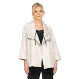 Crackle Print Jacket in Taupe - 6793J-TPE