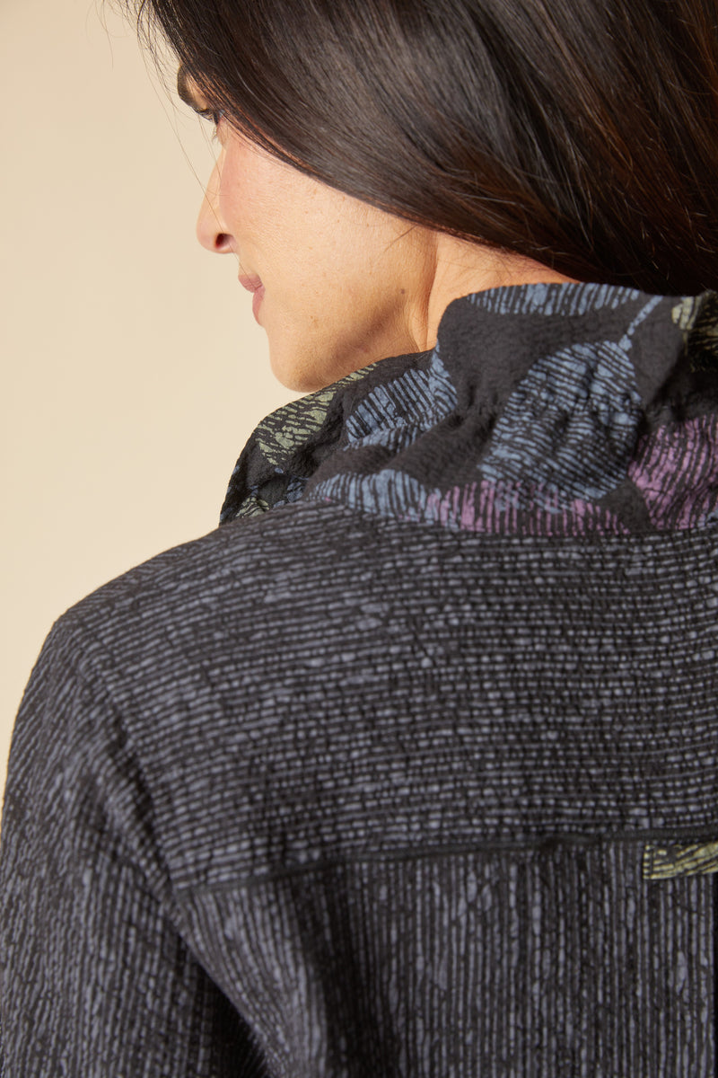 Habitat Crinkle Crepe Leaves Luna Jacket - BLACK - image 2