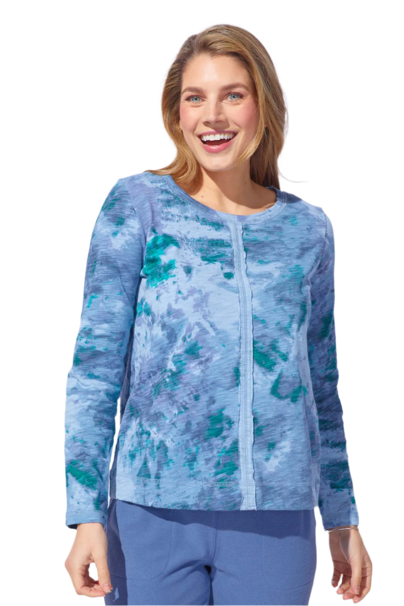 Mineral Dye Cotton Slub Stay Centered Tee - 21430