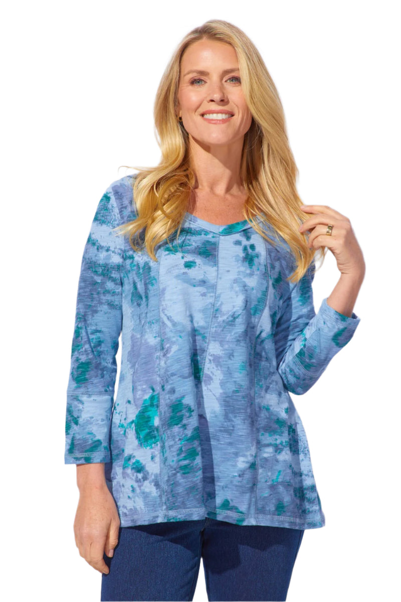 Mineral Dye Cotton Slub Freedom V-Neck - 21431