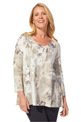 Mineral Dye Cotton Slub Freedom V-Neck - 21431