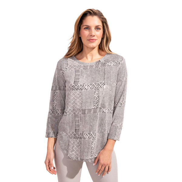 Escape by Habitat Handblock Patchwork Tunic in Dune - 21604-DN - Size XS & M Only!