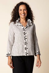 Crinkle Crepe Floral Mix Luna Jacket - 21648 - Sizes S & XXL