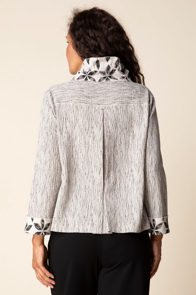 Crinkle Crepe Floral Mix Luna Jacket - 21648 - Sizes S & XXL