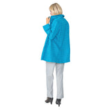 Jacquard One-Button Jacket in Turquoise - 6290J-TQ