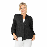 Crinkle Texture One-Button Jacket with Asymmetric Hem - 4507J - Limited Sizes!
