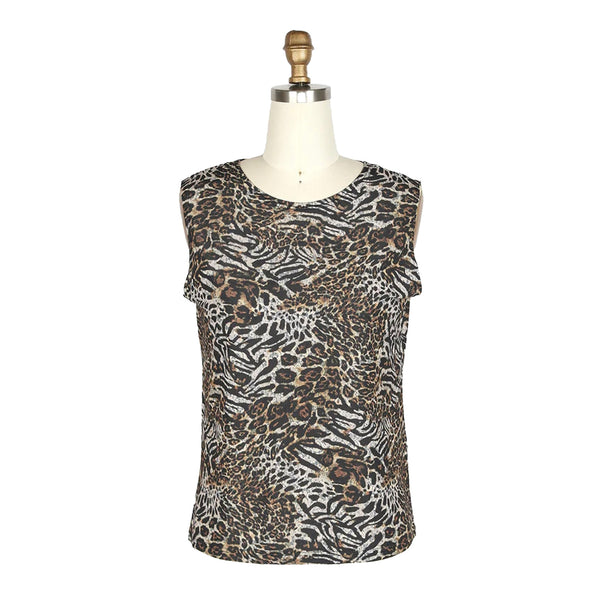 Damee Animal Print & Denim-Print Mesh Twin Set - 31428