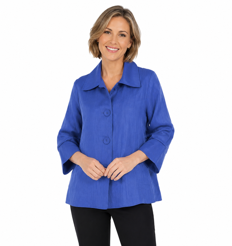 Textured Jacket in Royal Blue - 4741-RYL