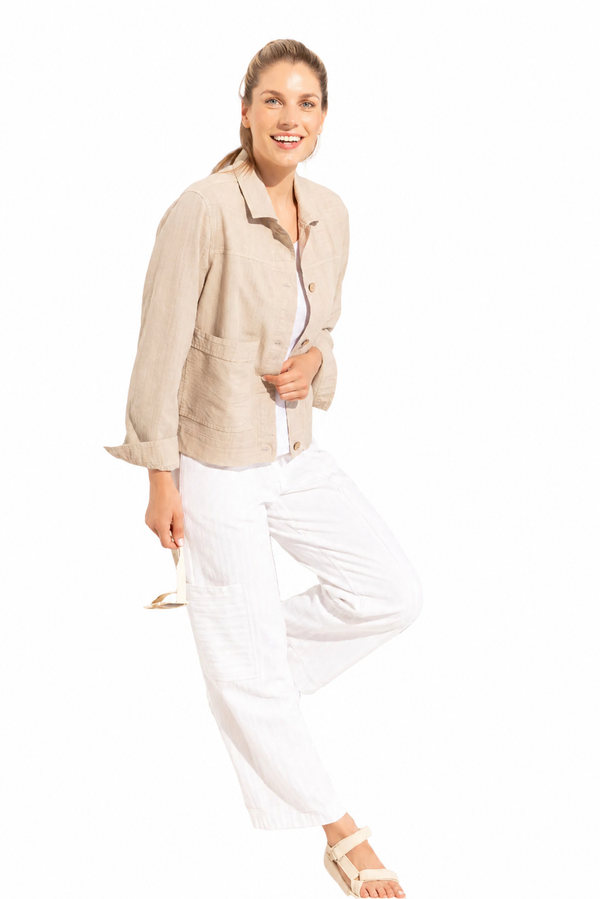 Cotton Beach Jacket in Khaki - 43346-KHK