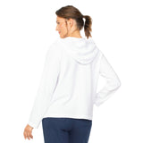 French Terry Solid Hoodie in White - 87110-WT