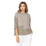 Mixed Dot Patch Pocket Top - C1105T
