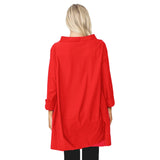 Funnel-Neck Tunic in Red - 3226T-RD