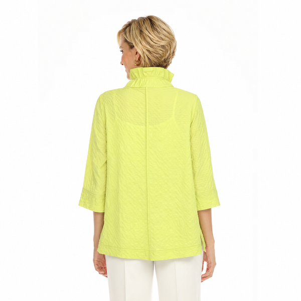 Textured Blouse/Jacket in Lime - 3075SOL