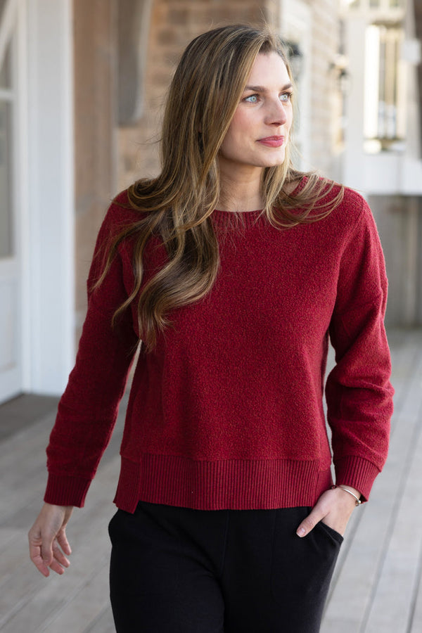 High-Low Fleece Pullover - 23015