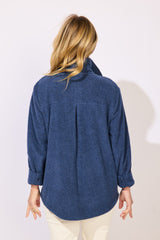 Heather Fleece Shacket - 23017
