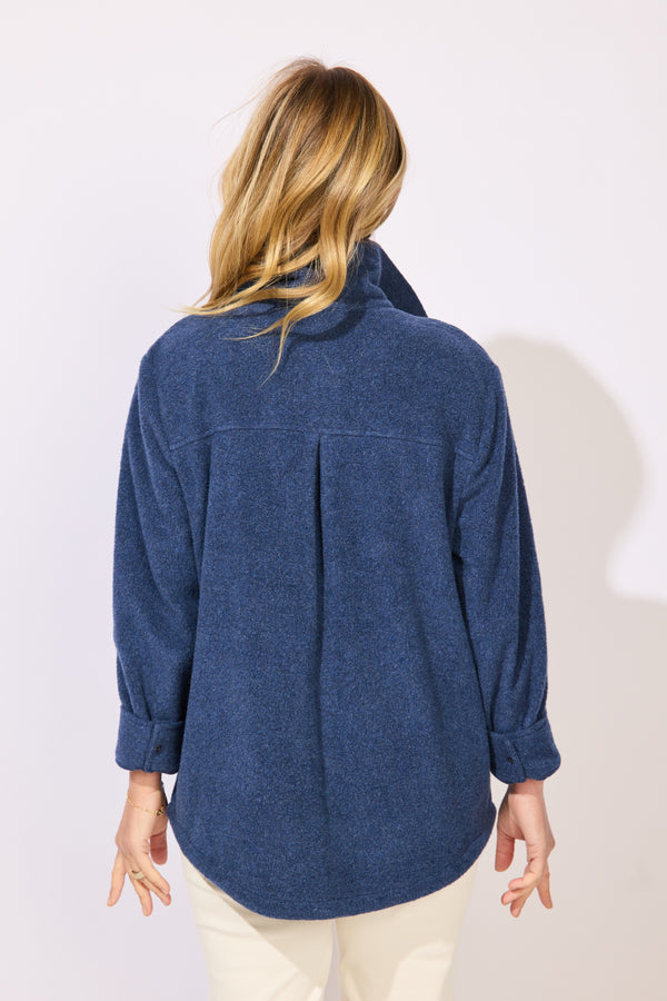 Heather Fleece Shacket - 23017