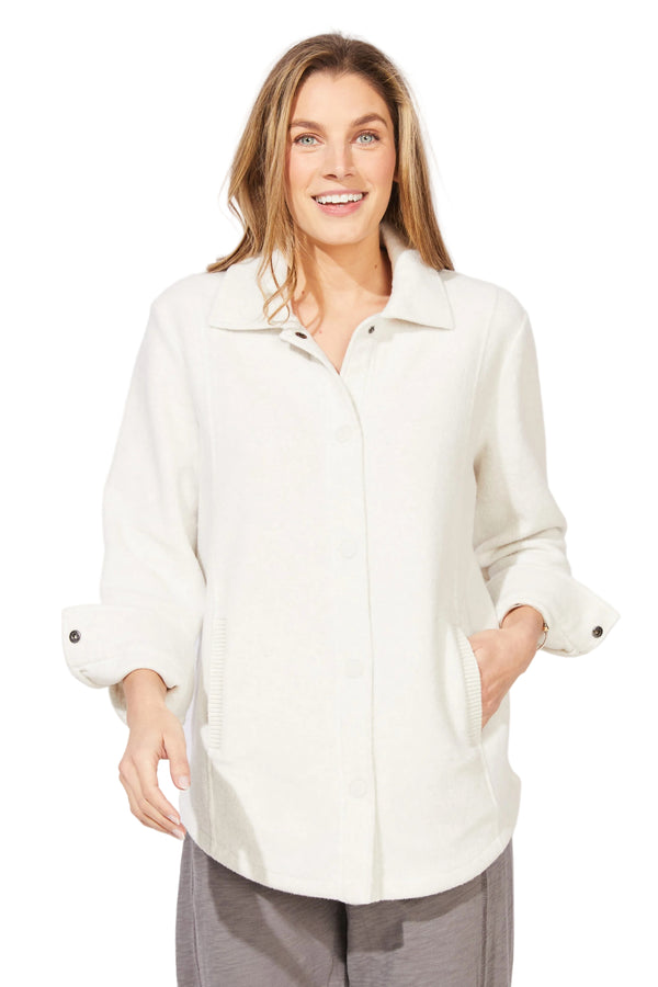 Heather Fleece Shacket - 23017