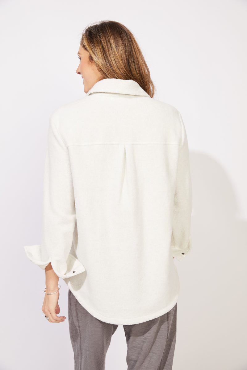Heather Fleece Shacket - 23017