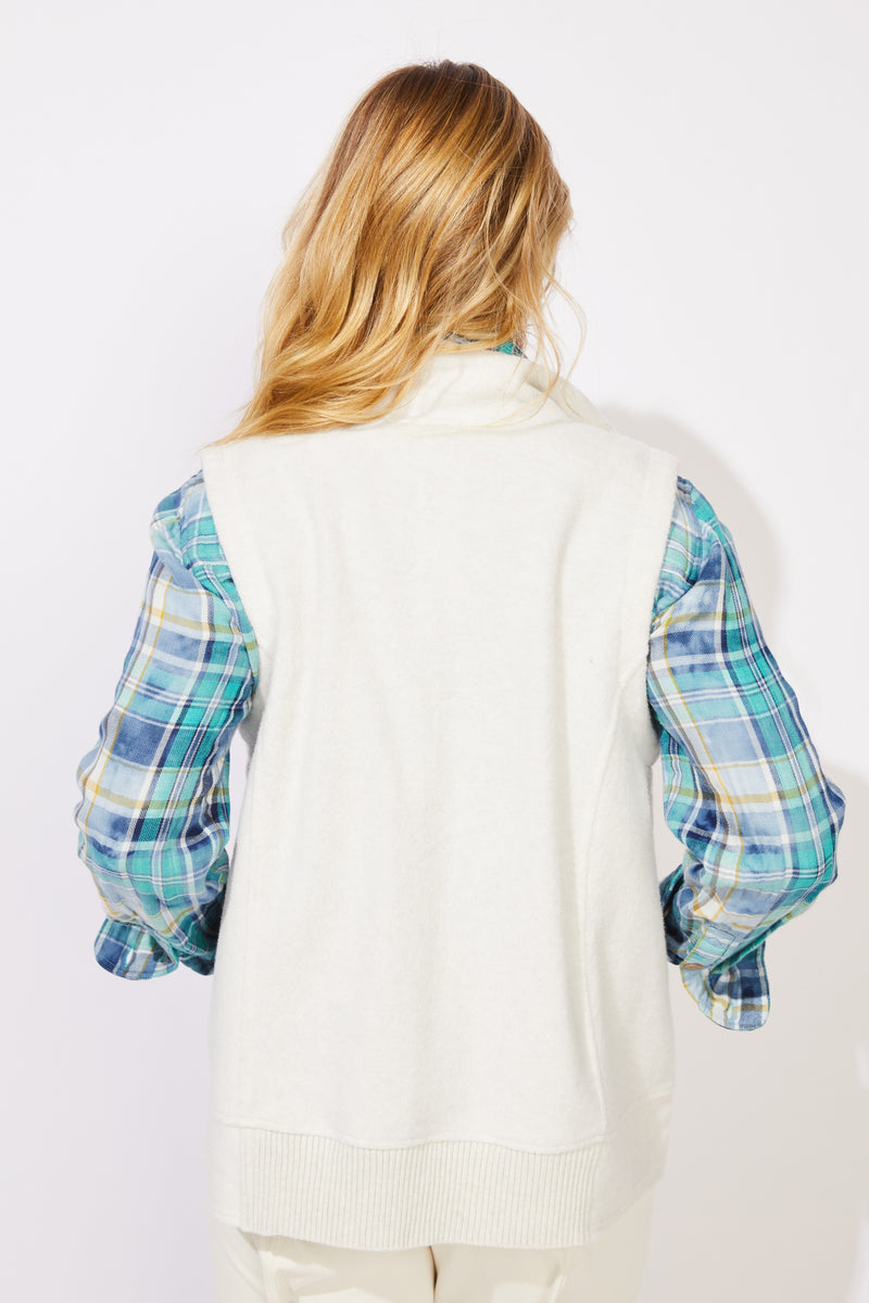 Heather Fleece Snap Vest - 23018