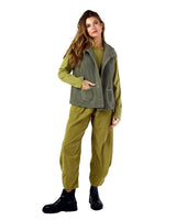 Teddy Bear Sherpa Vest in Forest - 2303