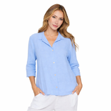 Textured Cotton Button-Front Shirt  - NS117