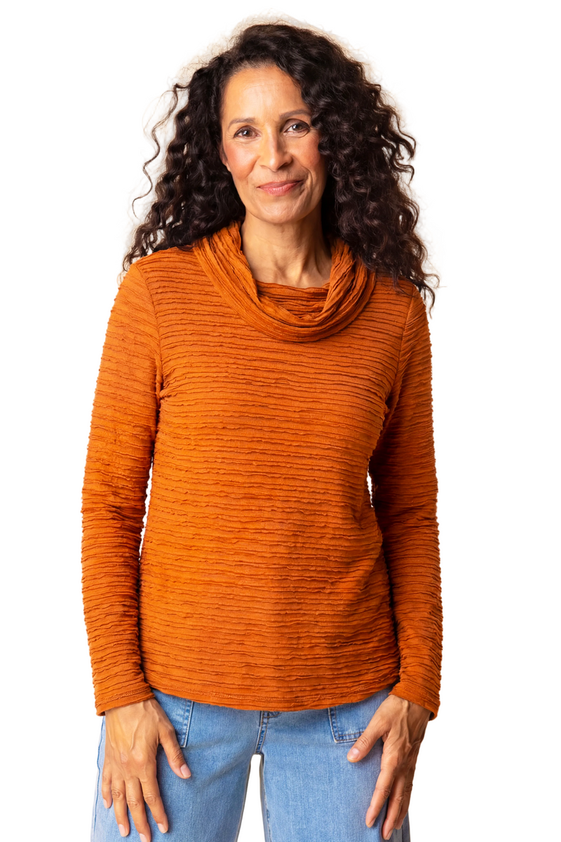 Lustre Lines Cowl Top - 23329